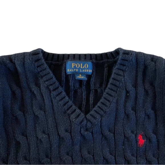 Polo Ralph Lauren Navy Sweater Vest Size 6 - Picture 3 of 3